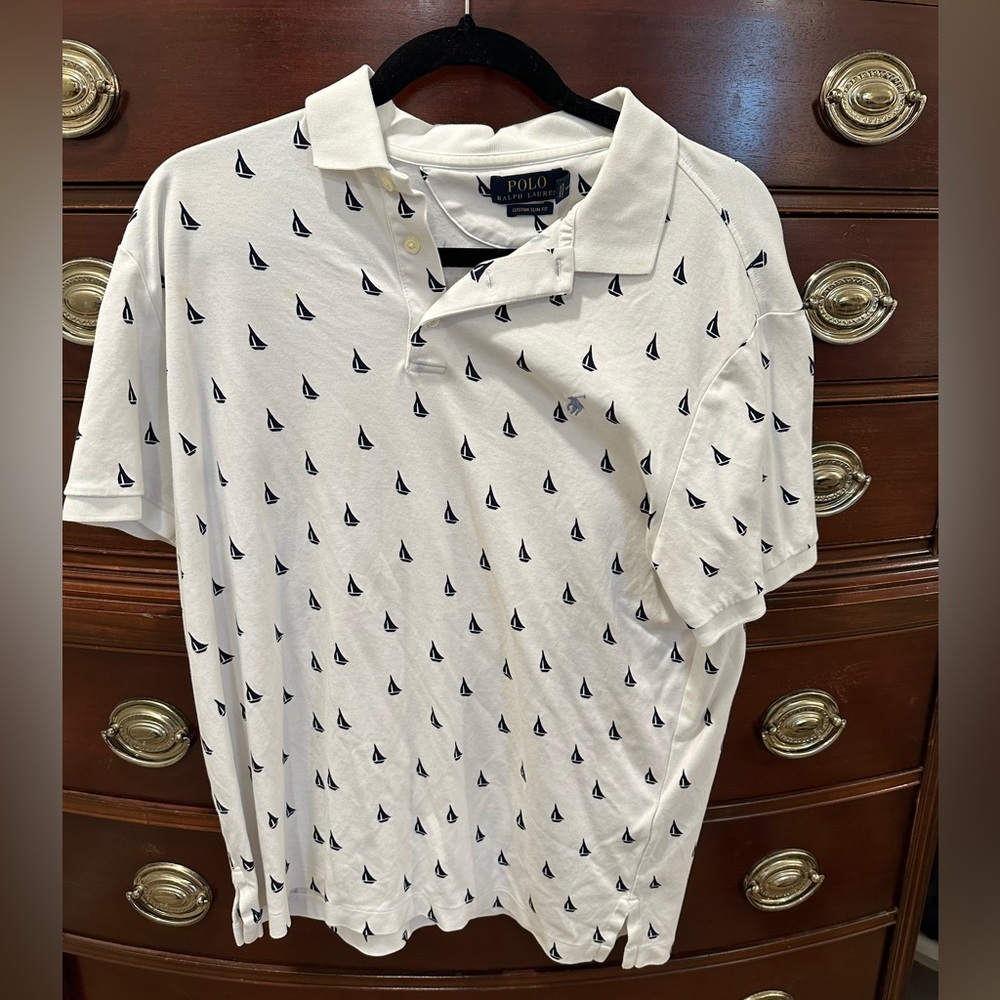 Polo collared shirt, size large
